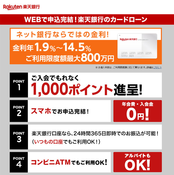 楽天銀行スーパーローン