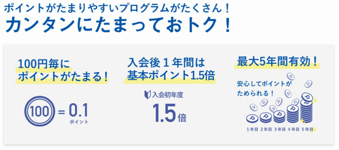 学生専用ライフカードはポイントが貯まりやすい
