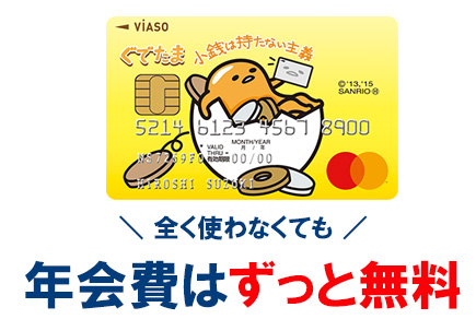 VIASOカード(ぐでたまデザイン)の年会費